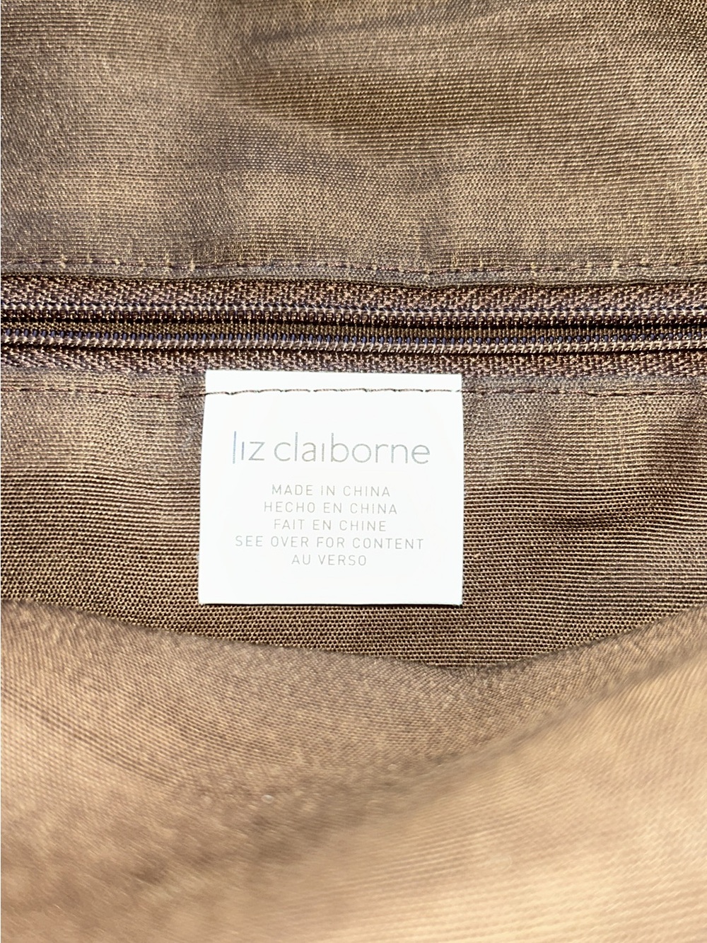 Vintage Liz Claiborne Brown Crochet Top Handle Bag - Boho Y2K - Picture 2 of 4